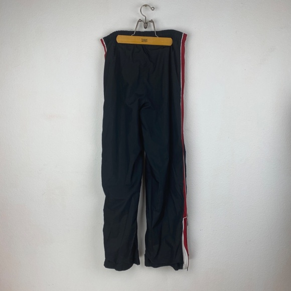 Vtg 90's Cheetah Mens Black Sports Gym Pants XL 18-20 Red Stripe Mesh Pockets - Picture 3 of 8